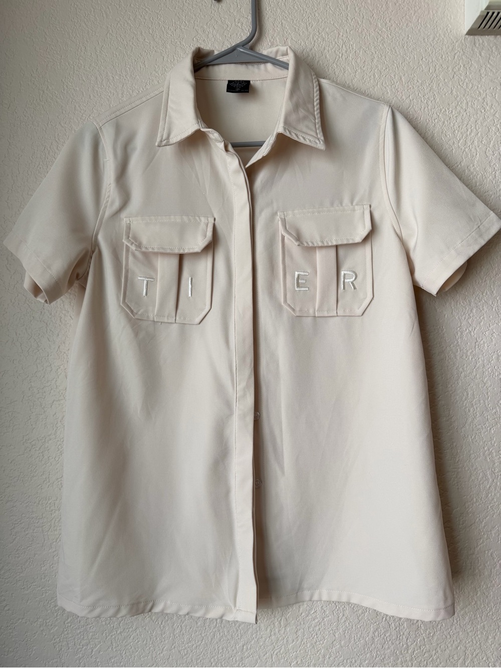 TIER NYC "Art Never Dies" Utility Short Sleeve Button Down Shirt - Medium